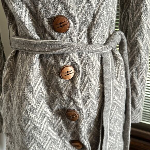 Moth | Gray and White Knit Duster with Belt Size S - Picture 3 of 11